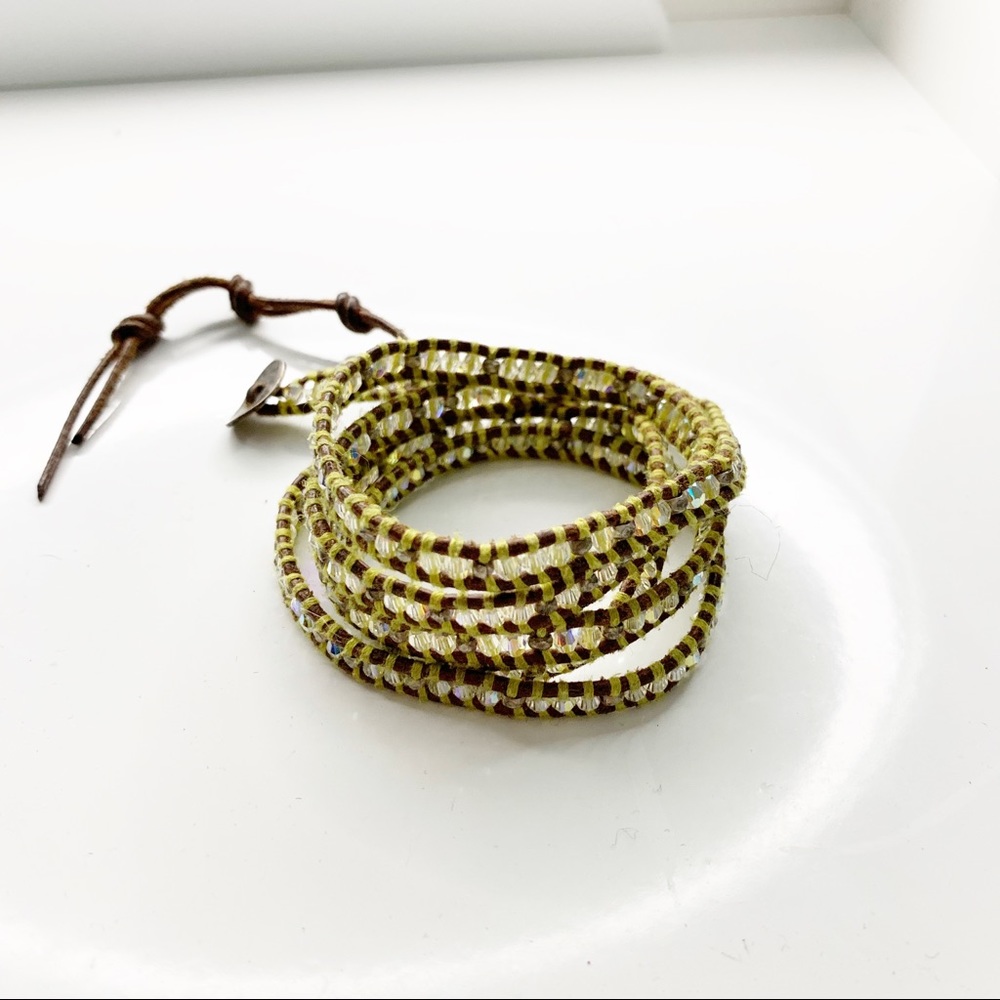 Chan Luu Neon Yellow wrap bracelet